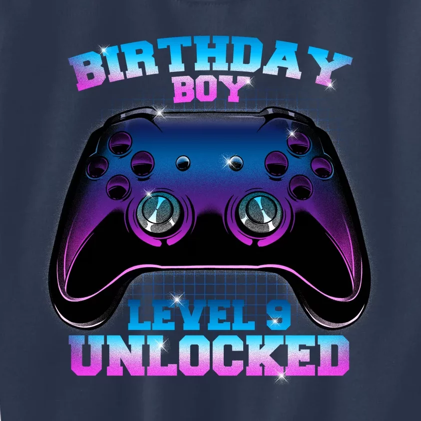 Birthday Boy Level 9 Unlocked Birthday Gift Kids Sweatshirt