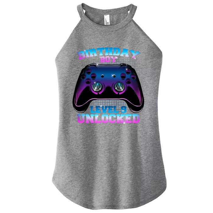 Birthday Boy Level 9 Unlocked Birthday Gift Women’s Perfect Tri Rocker Tank