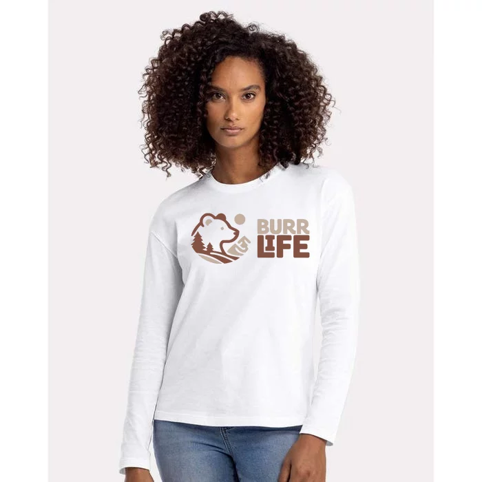 Burrlife Burr Life Logo Womens Cotton Relaxed Long Sleeve T-Shirt