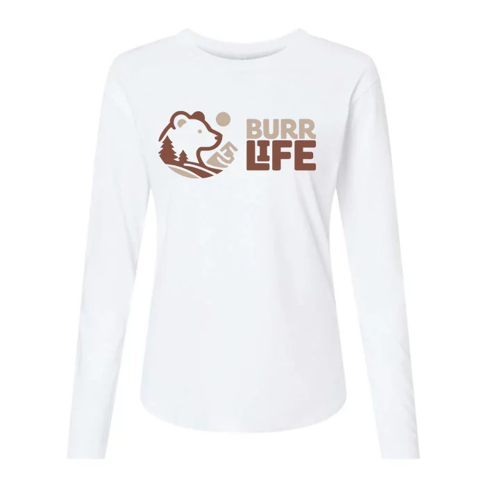 Burrlife Burr Life Logo Womens Cotton Relaxed Long Sleeve T-Shirt