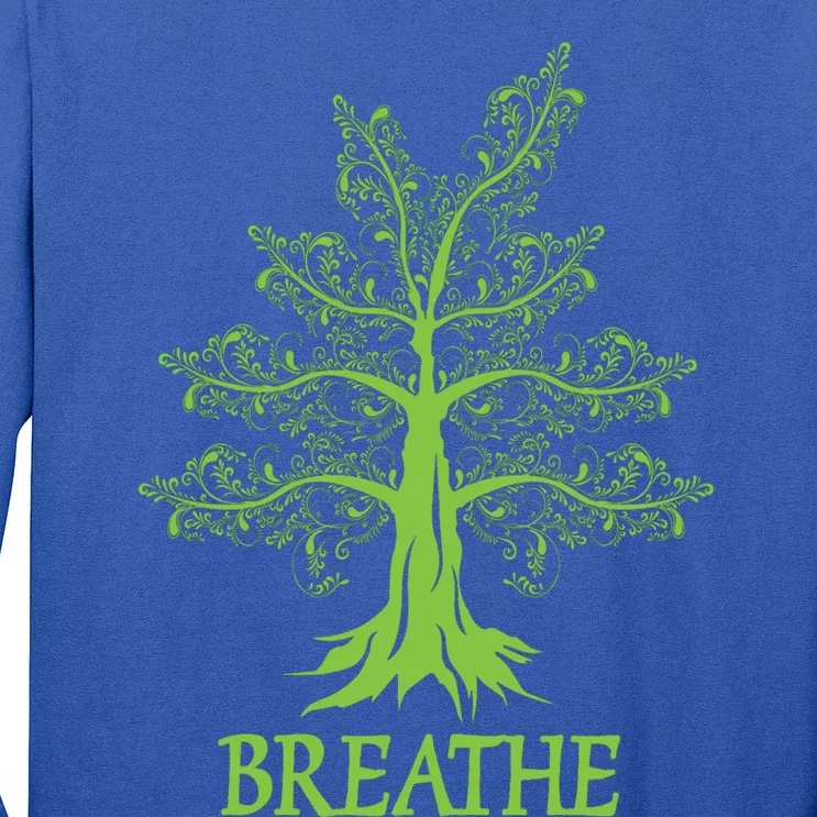 Breathe Breath Life Breathing Meditation Yoga Inhale Exhale Gift Long Sleeve Shirt