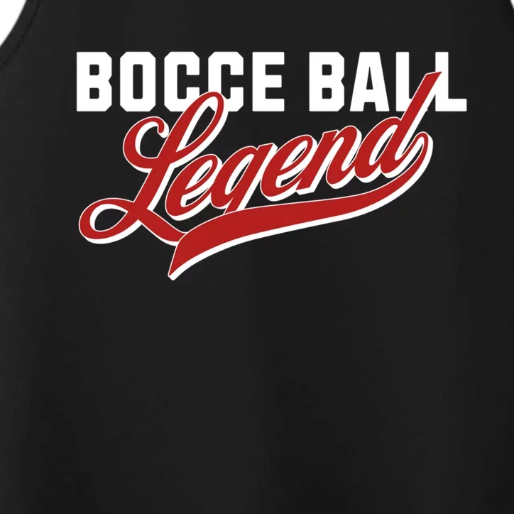 Bocce Ball Legend Funny Bocce Ball Gift Performance Tank