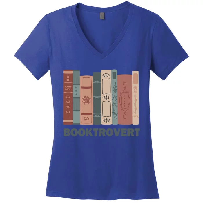 Booktrovergift Book Lover Vintage Books Librarian Teacher Gift Women's V-Neck T-Shirt