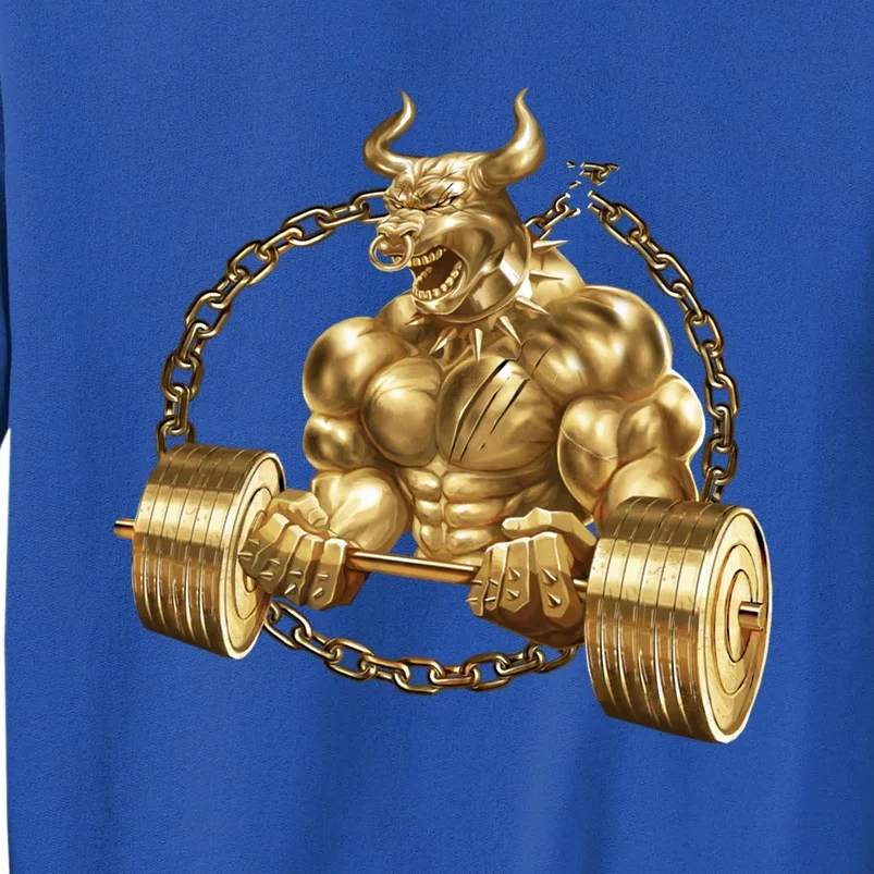 Bull Beast Lifting Taurus Bodybuilding Workout Fitness Gold Gift Sweatshirt