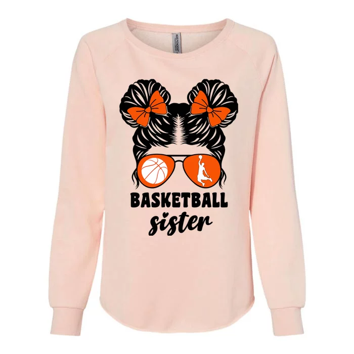 Basketball Bball Little Sister Sis For Girl Basketball Womens California Wash Sweatshirt