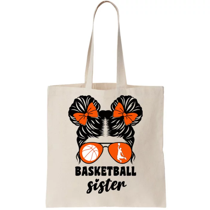 Basketball Bball Little Sister Sis For Girl Basketball Tote Bag