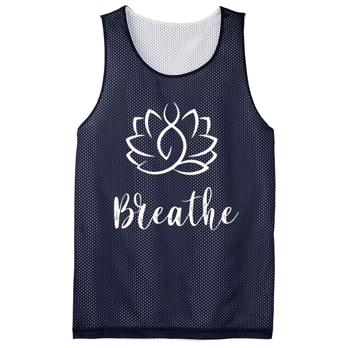 Breathe Buddha Lotus Flower Meditation Yoga Mesh Reversible Basketball Jersey Tank