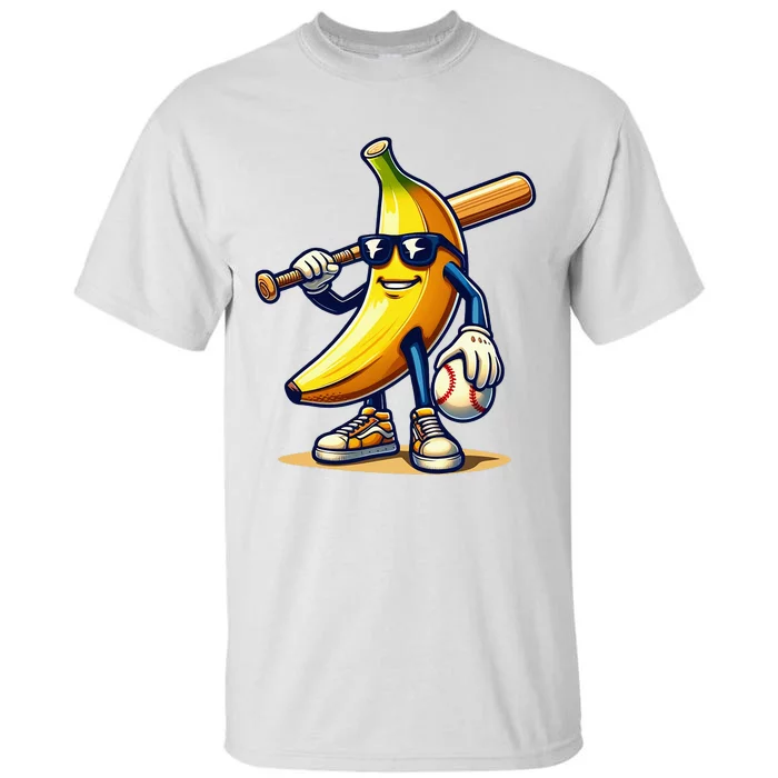 Banana Baseball Lover Cool Game Tall T-Shirt