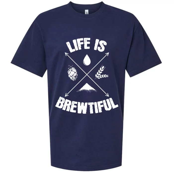 Brewing Beer Life Is Beautiful Cute Gift Sueded Cloud Jersey T-Shirt