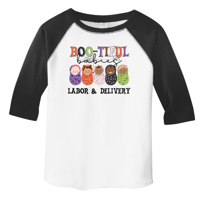 Bootiful Babies Labor And Delivery Nurse Halloween Party Toddler Fine Jersey T-Shirt