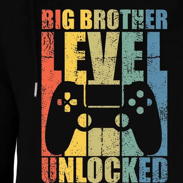 Big Brother Level Unlocked Leveling Up To Big Bro Womens Funnel Neck Pullover Hood