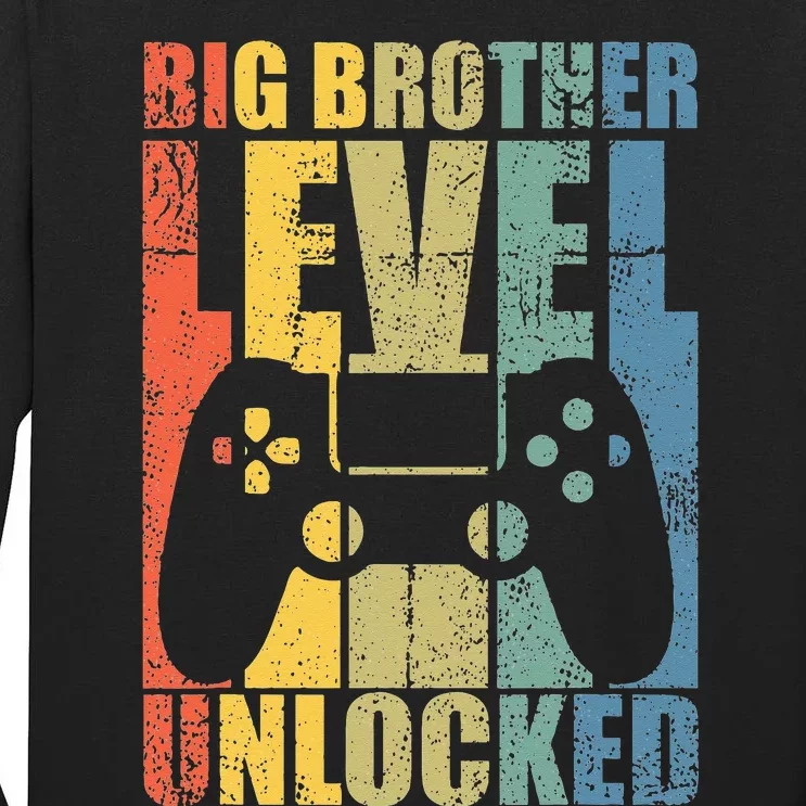 Big Brother Level Unlocked Leveling Up To Big Bro Tall Long Sleeve T-Shirt