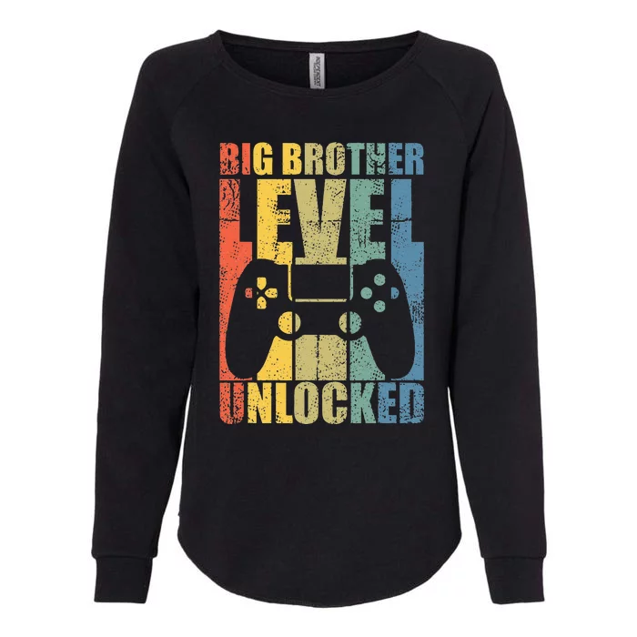 Big Brother Level Unlocked Leveling Up To Big Bro Womens California Wash Sweatshirt