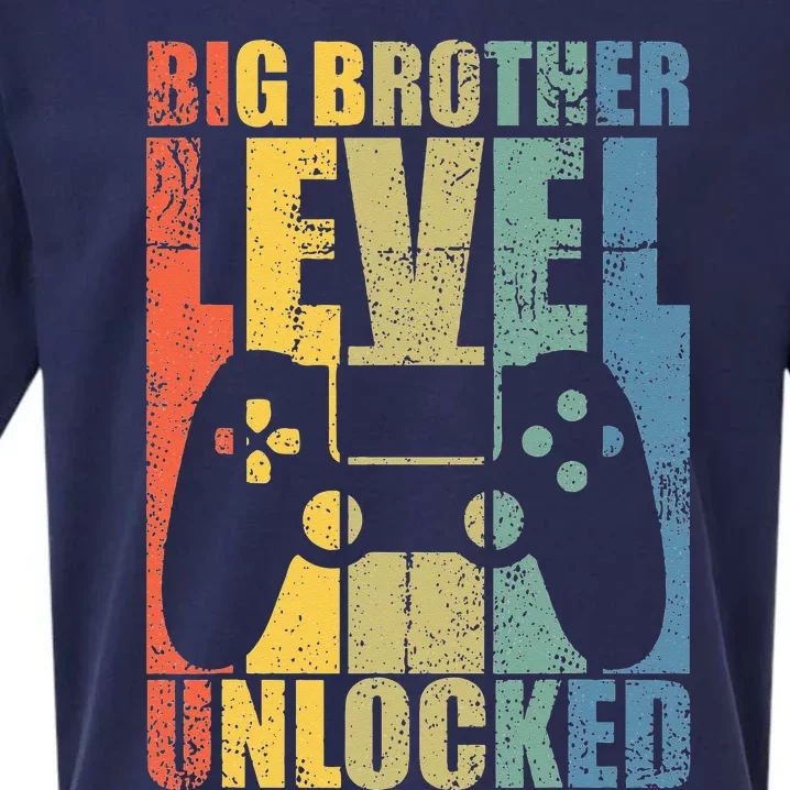 Big Brother Level Unlocked Leveling Up To Big Bro Sueded Cloud Jersey T-Shirt