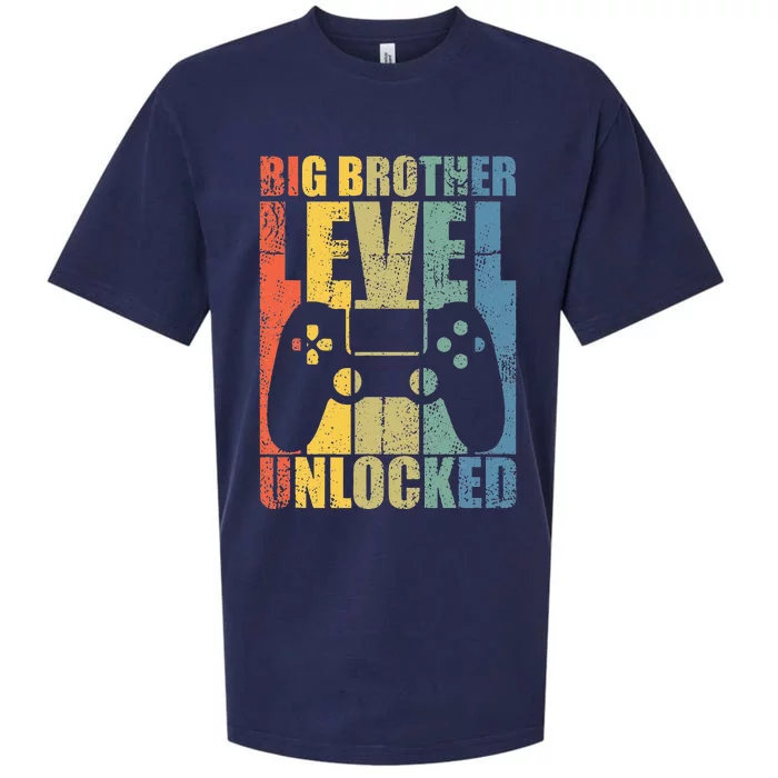 Big Brother Level Unlocked Leveling Up To Big Bro Sueded Cloud Jersey T-Shirt