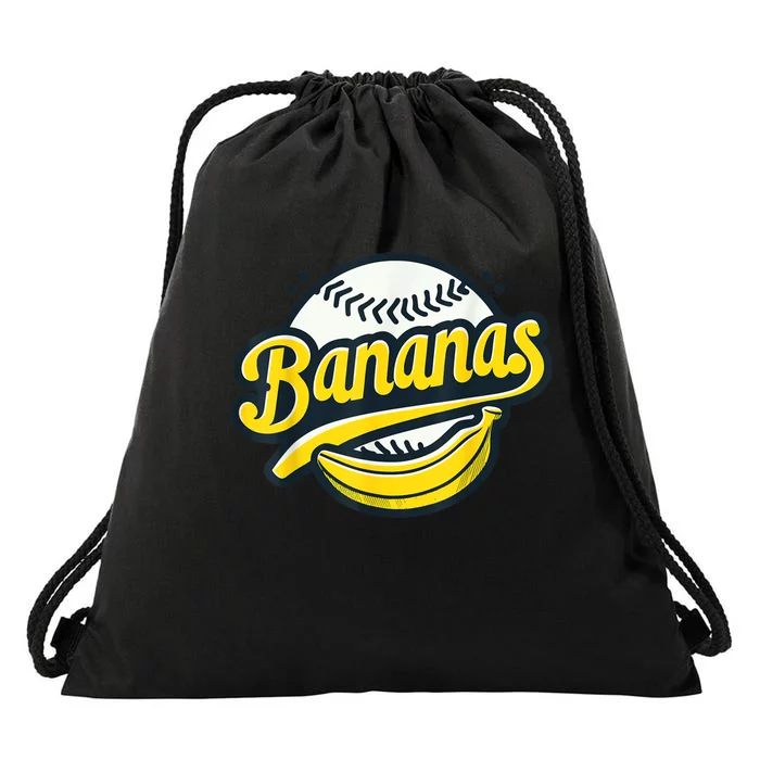 Banana Baseball Lover Cool Game Kawaii Drawstring Bag