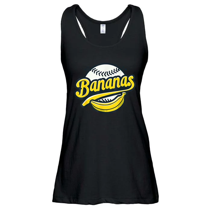 Banana Baseball Lover Cool Game Kawaii Ladies Essential Flowy Tank