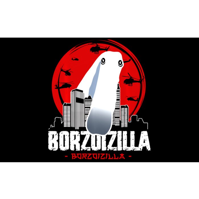 Borzoizilla Borzoi Long Nose Dog Meme Bumper Sticker