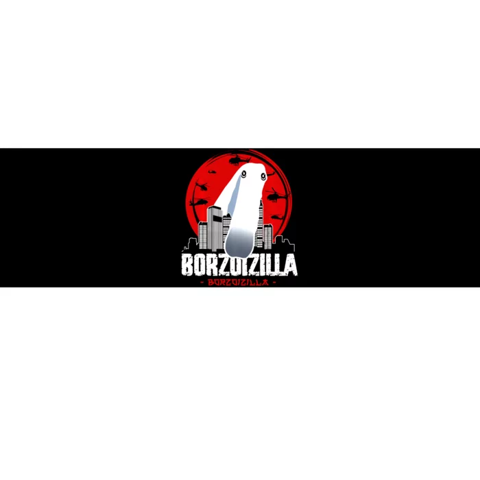 Borzoizilla Borzoi Long Nose Dog Meme Bumper Sticker