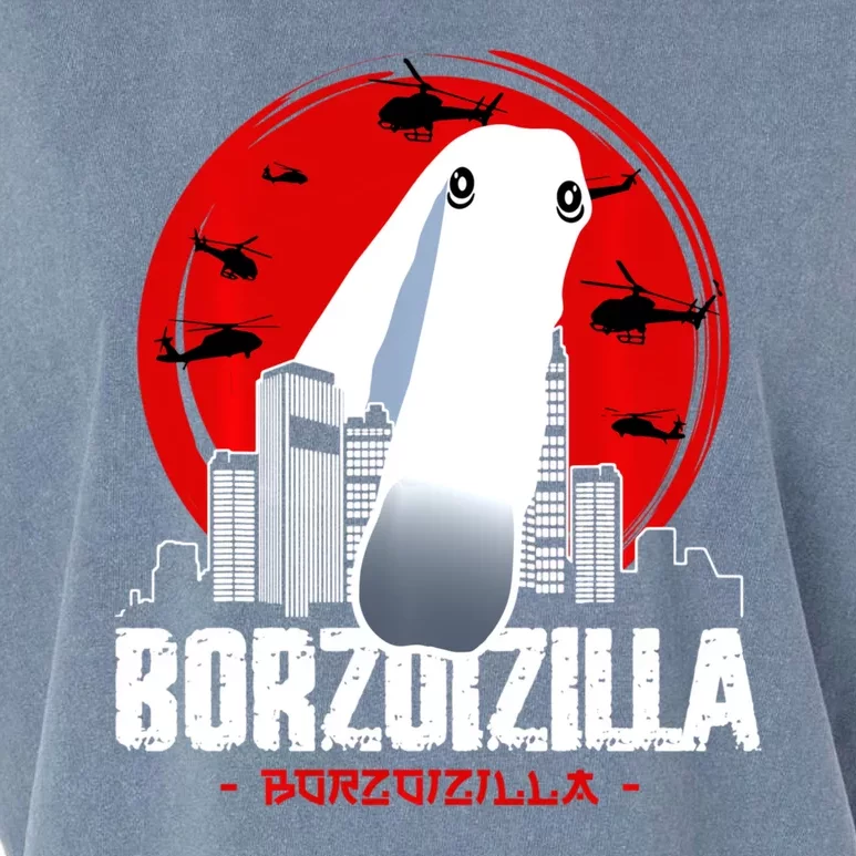 Borzoizilla Borzoi Long Nose Dog Meme Garment-Dyed Women's Muscle Tee