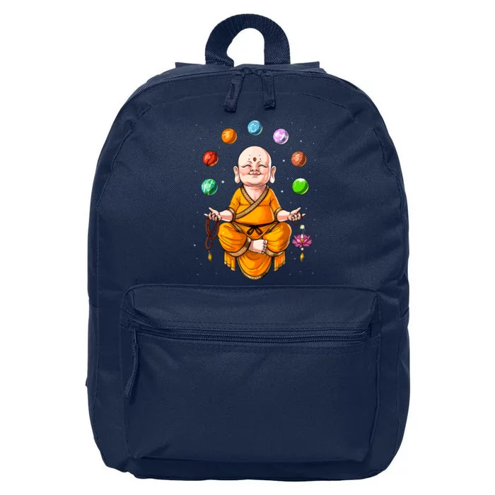 Baby Buddha Meditation Zen Yoga Spiritual Buddhist Buddhism 16 in Basic Backpack