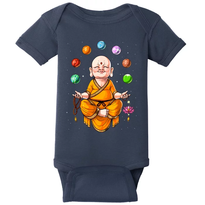 Baby Buddha Meditation Zen Yoga Spiritual Buddhist Buddhism Baby Bodysuit