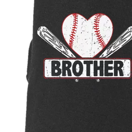 Baseball Brother Matching Family Softball Baseball Lover Doggie 3-End Fleece Hoodie