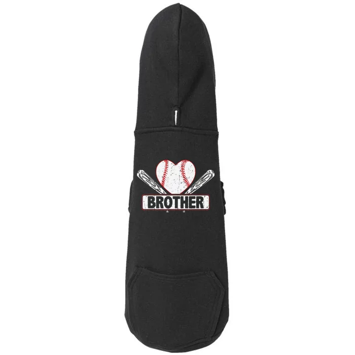 Baseball Brother Matching Family Softball Baseball Lover Doggie 3-End Fleece Hoodie