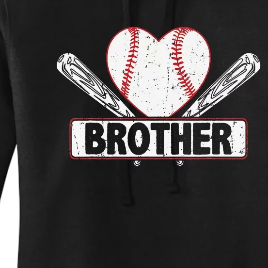 Baseball Brother Matching Family Softball Baseball Lover Women's Pullover Hoodie