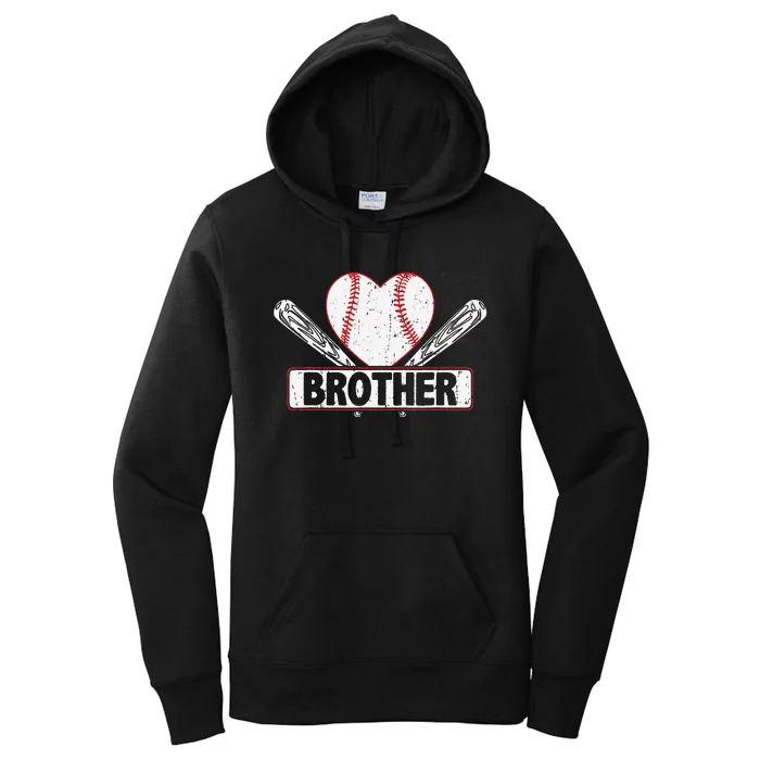 Baseball Brother Matching Family Softball Baseball Lover Women's Pullover Hoodie