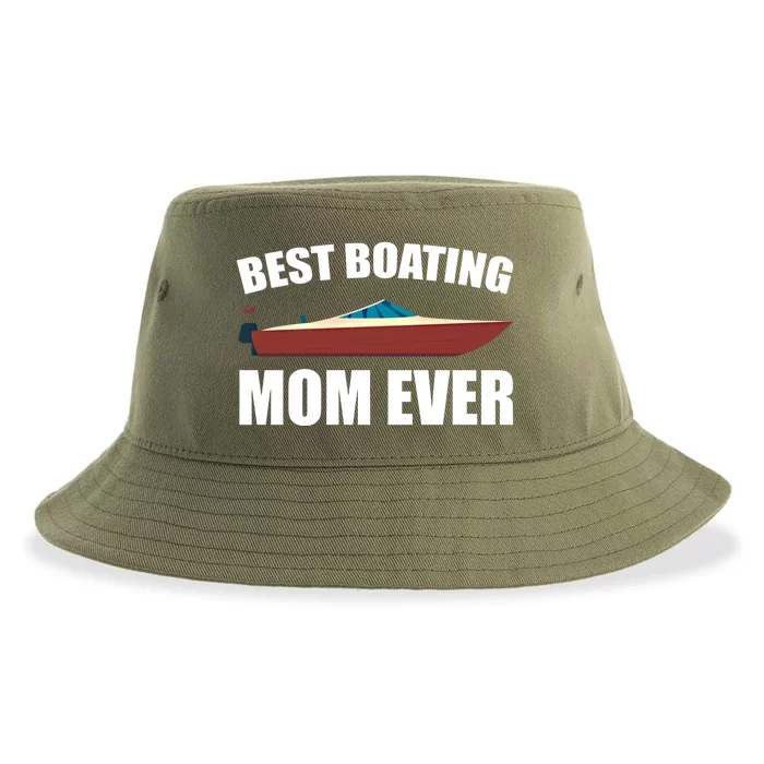 Best Boating Mom Ever Motorboat Great Gift Sustainable Bucket Hat