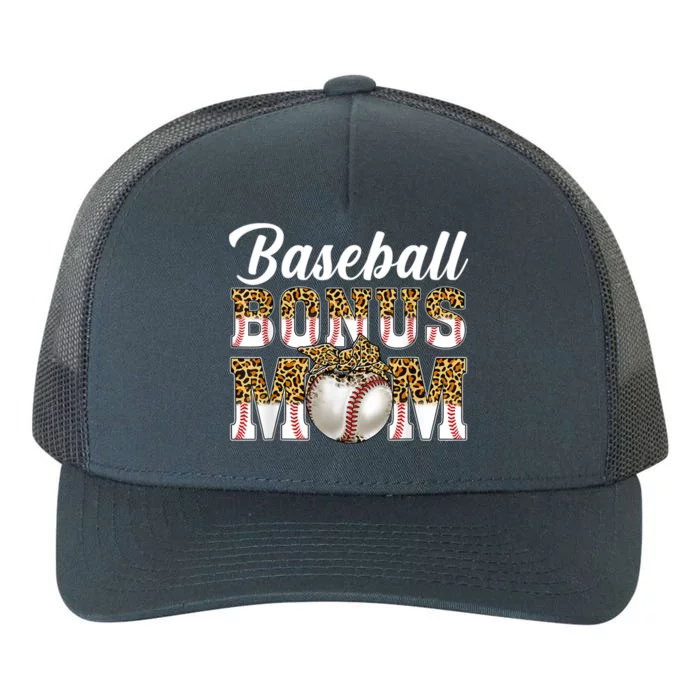 Baseball Bonus Mom Game Day Leopard Baseball Mothers Day Yupoong Adult 5-Panel Trucker Hat