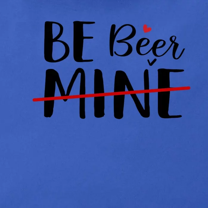 Be Beer Mine Funny Beer Lover Happy Valentine's Day Funny Gift Zip Tote Bag