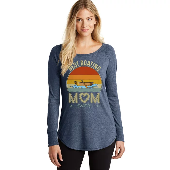 Best Boating Mom Ever Retro Design Cute Mom Mother's Day Cool Gift Women's Perfect Tri Tunic Long Sleeve Shirt