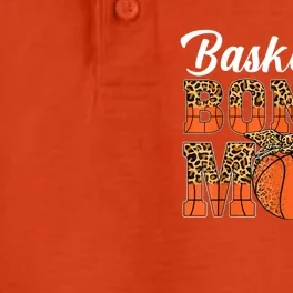 Basketball Bonus Mom Game Day Leopard Basketball Mothers Day Dry Zone Grid Performance Polo