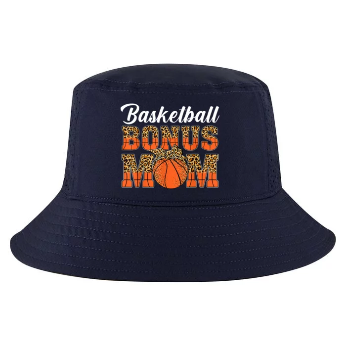 Basketball Bonus Mom Game Day Leopard Basketball Mothers Day Cool Comfort Performance Bucket Hat