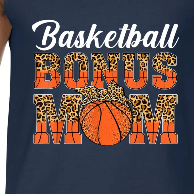 Basketball Bonus Mom Game Day Leopard Basketball Mothers Day Comfort Colors® Tank Top