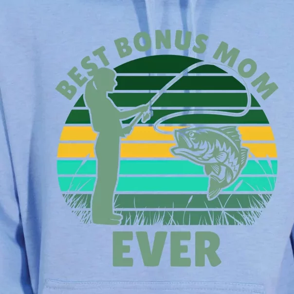 Best Bonus Mom Ever Fishing Cute Gift Unisex Surf Hoodie