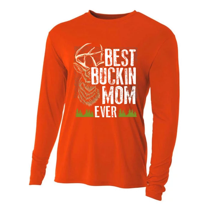 Best Buckin Mom Ever Deer Hunting Bucking Mother Gift Cool Gift Cooling Performance Long Sleeve Crew