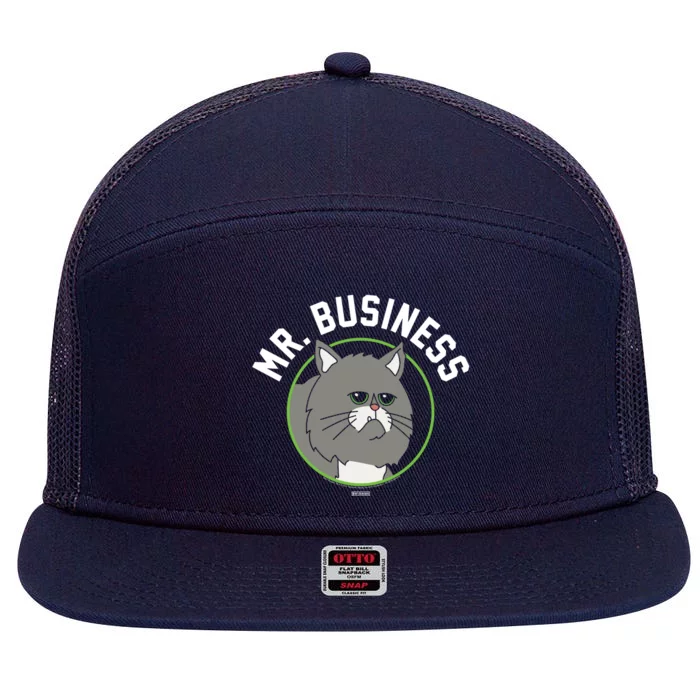 Bob's Burgers Mr Business Meaningful Gift 7 Panel Mesh Trucker Snapback Hat