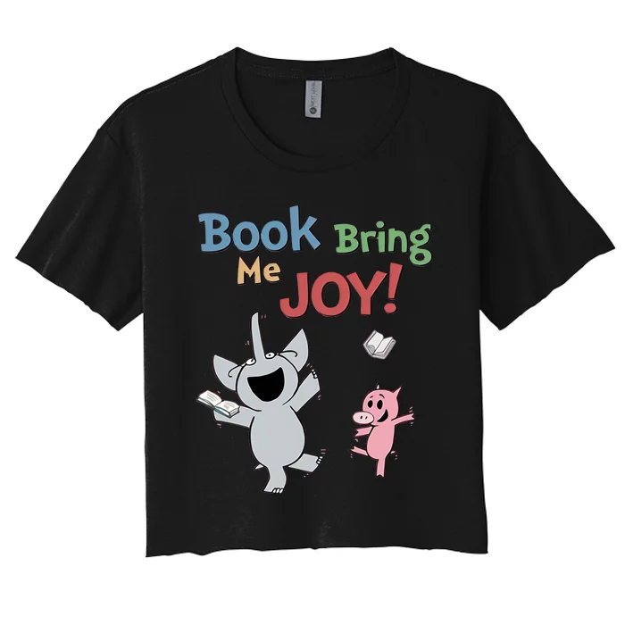 Book Bring Me Joy A Good Day To Read Book Teacher Library Book Club Women's Crop Top Tee