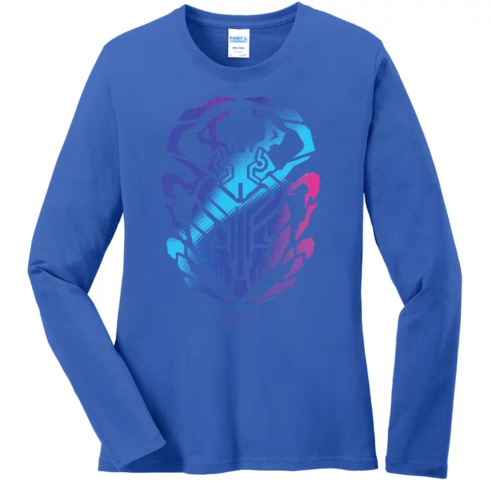 Blue Beetle Movie Scarab Ladies Long Sleeve Shirt