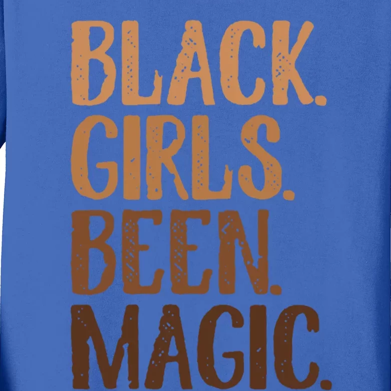 Black Been Magic Melanin African American History Gift Kids Long Sleeve Shirt