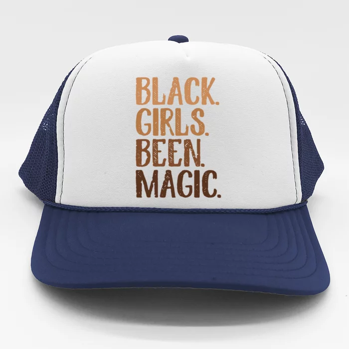 Black Been Magic Melanin African American History Gift Trucker Hat