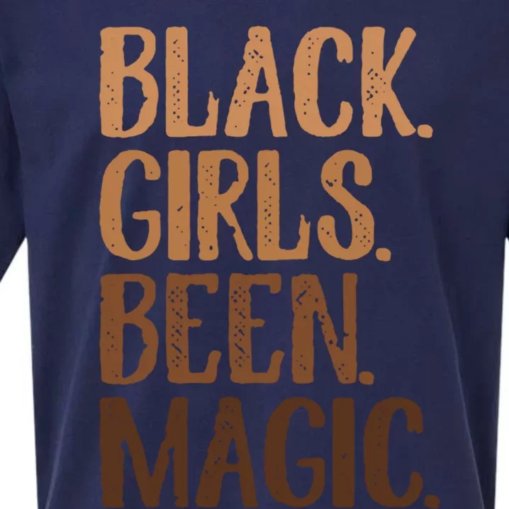 Black Been Magic Melanin African American History Gift Sueded Cloud Jersey T-Shirt