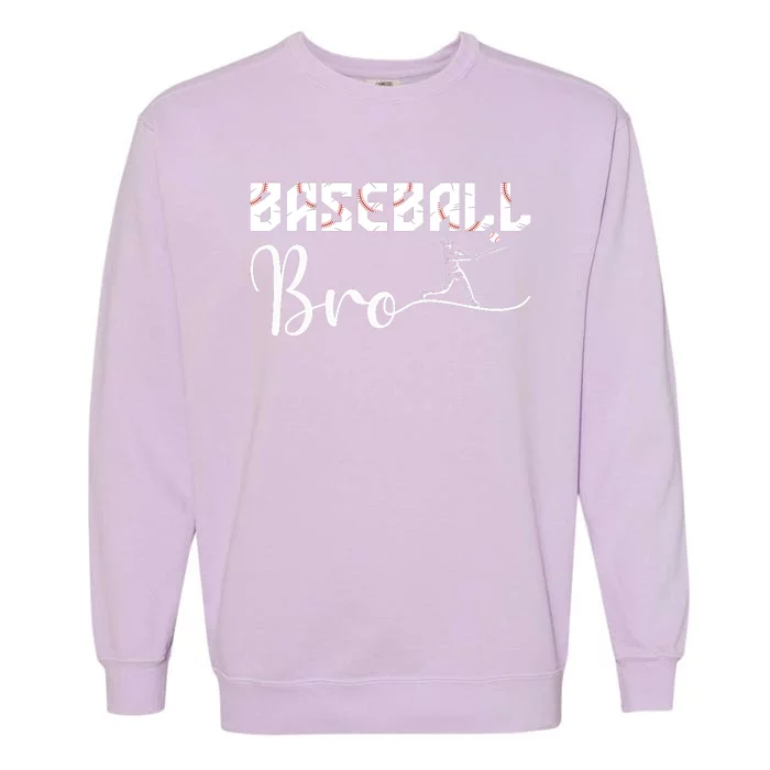 Baseball Bro Matching Family Baseball Game Garment-Dyed Sweatshirt