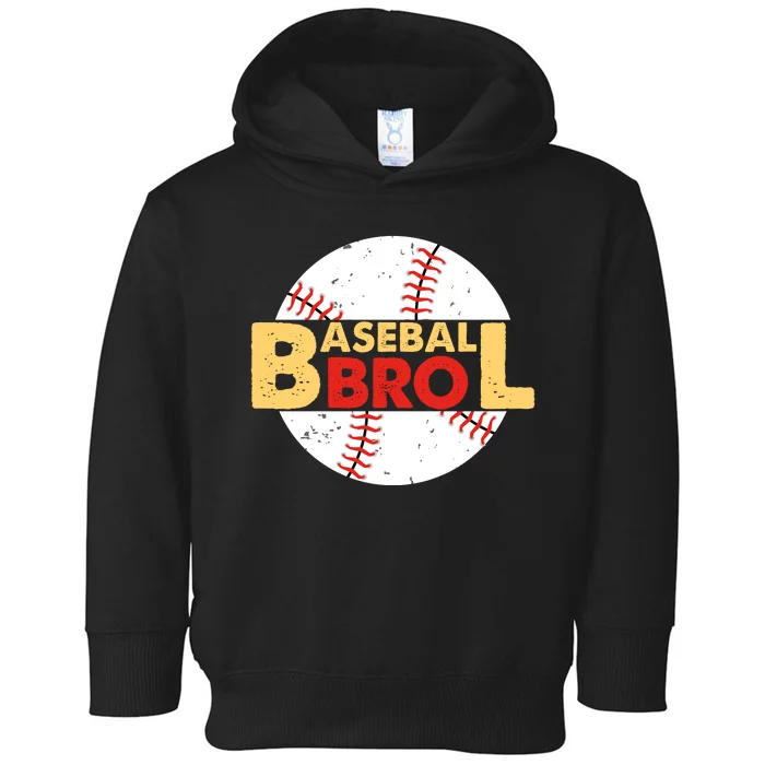 Baseball Bro Matching Family Baseball Game Toddler Hoodie