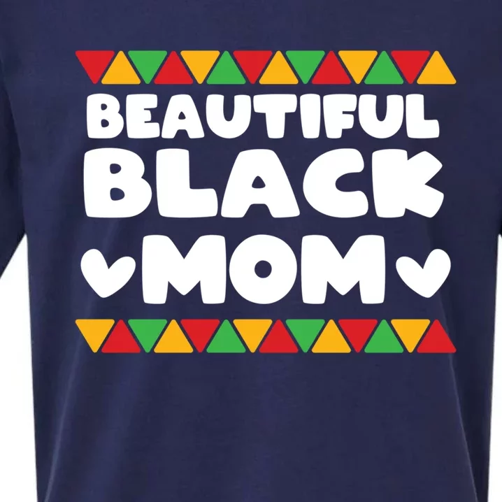 Beautiful Black Mom Proud Black History Month Melanin Queen Meaningful Gift Sueded Cloud Jersey T-Shirt