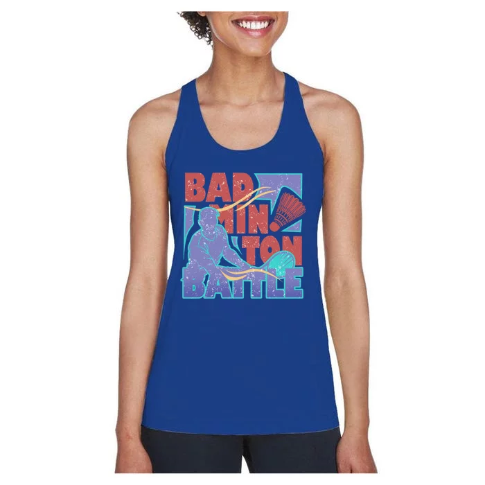 Badminton Battle Meaningful Gift Women's Racerback Tank