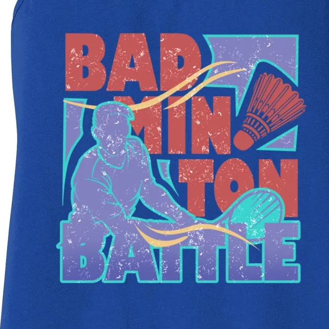 Badminton Battle Meaningful Gift Women's Racerback Tank